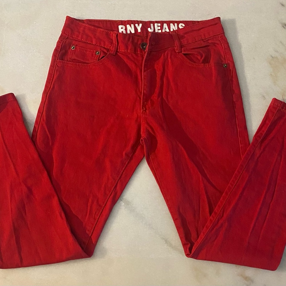 Vibrant Red Jeans for Men